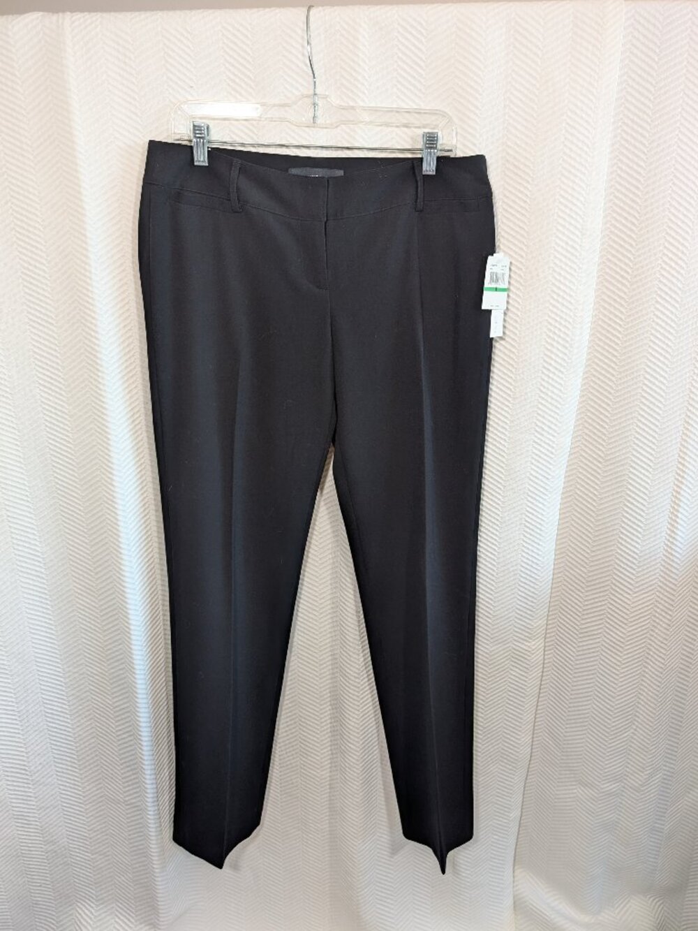 Amanda + Chelsea Black Trousers Contemporary Fit Low Rise Slim Size 8 Office Y2K